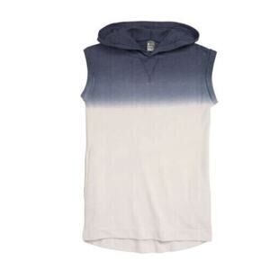 Zella Girl Kids' Dip Dye Sleeveless High/Low Hoodie in Navy India Ink Purple Med